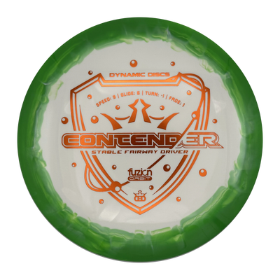 Dynamic Discs Contender Fuzion Orbit Fairway Driver, White/Green, 174g