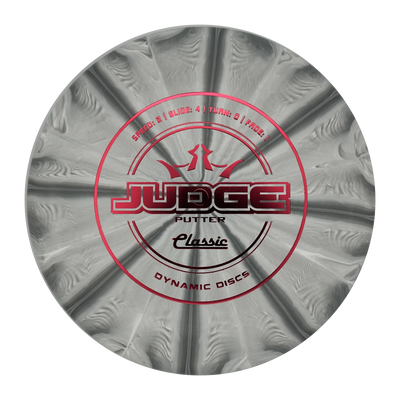 Dynamic Discs Judge Classic Burst Putter, Gray/White, 174g