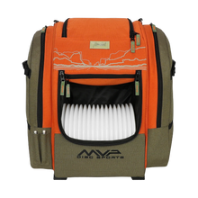 MVP Voyager Slim Polyester Backpack, Olive/Orange