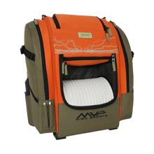 MVP Voyager Slim Polyester Backpack, Olive/Orange