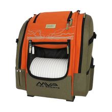 MVP Voyager Slim Polyester Backpack, Olive/Orange